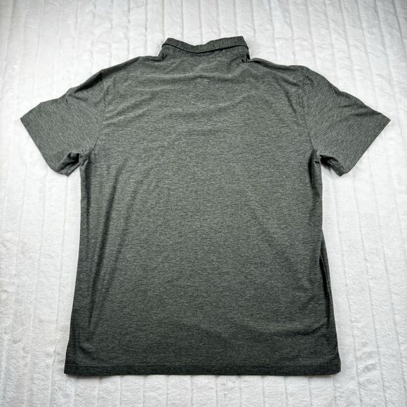 Vuori Strato Tech Mens Polo Shirt Short Sleeve Gray Athletic Golf Size L Stretch - Picture 2 of 10